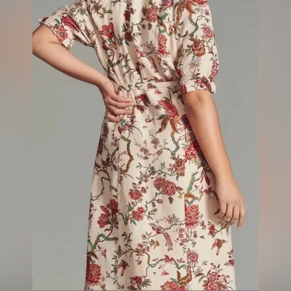Anthropologie  Pilcro NWT Ruffle-Collar Button-down Dress Floral Plus Size16W - Picture 8 of 15